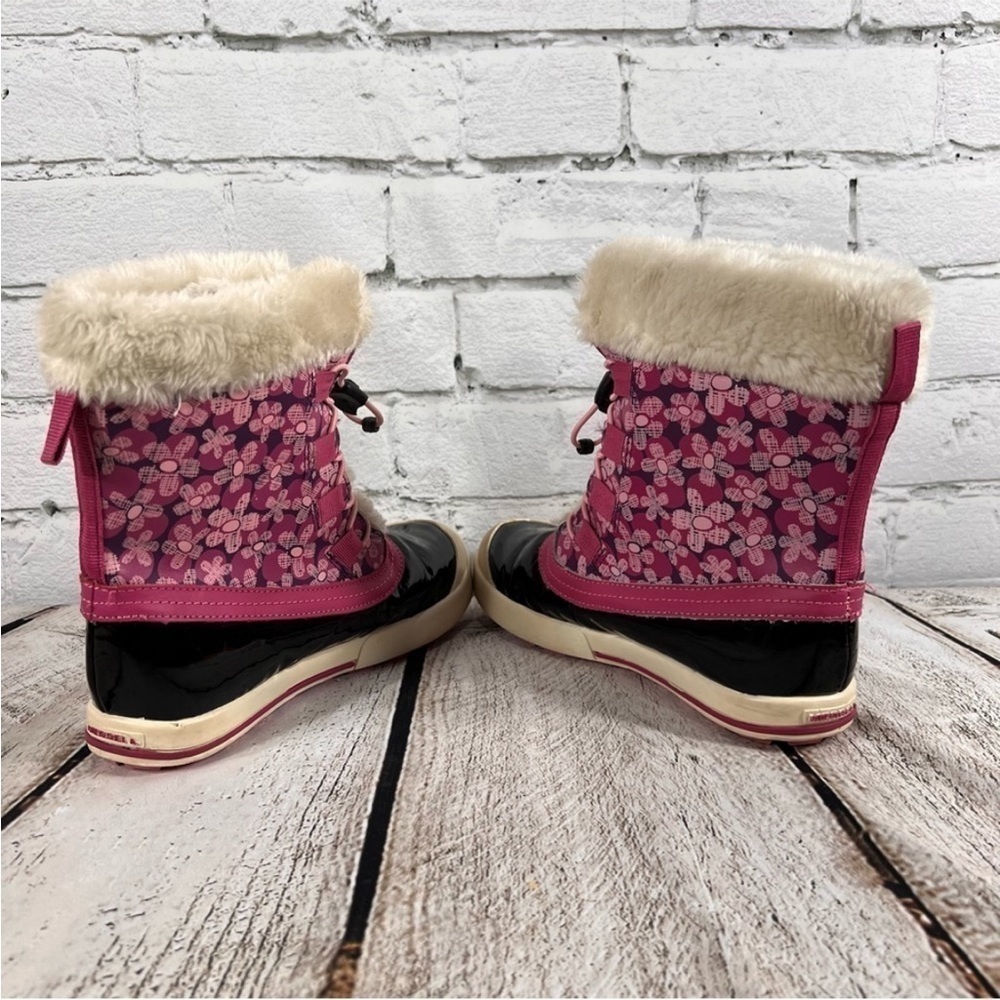 Merrell Girls Spruzzi Waterproof Rain / Snow Boots Size 5 Pink Floral - Picture 8 of 11
